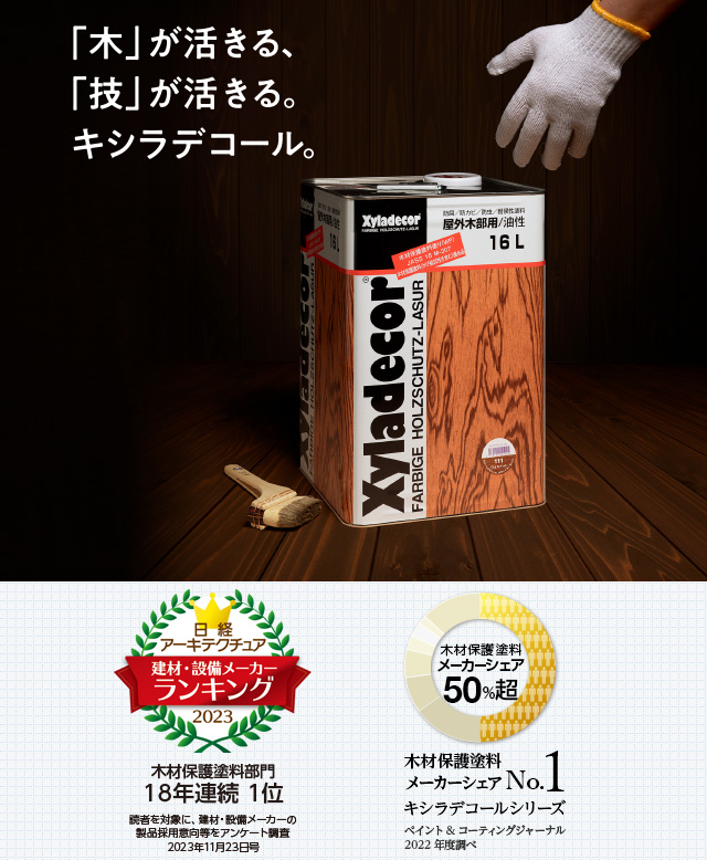 まとめ買いでお得 虹のショップイエロー日本エンバイロ キシラデコール 高性能木材保護着色塗料 ウォールナット 16L 153951 